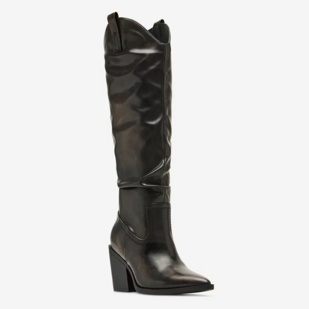 MADDEN GIRL Alabama Western Boot Women's Size 12 Wide Calf NWT Dark Brown